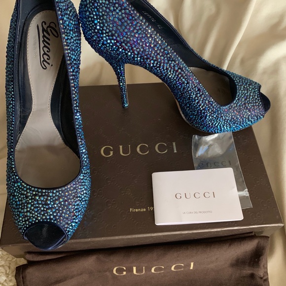 gucci rhinestone heels